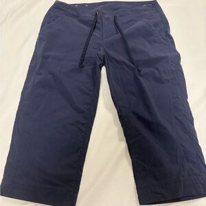 Women's Navy Capris with Drawstring Waist